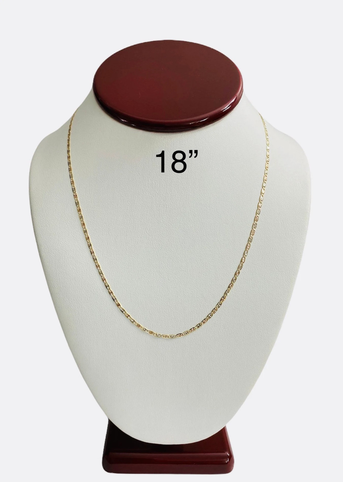 14K Solid Gold 2.1mm Mariner Link Chain – 14K Real 3T Gold Mariner Chain- CH115