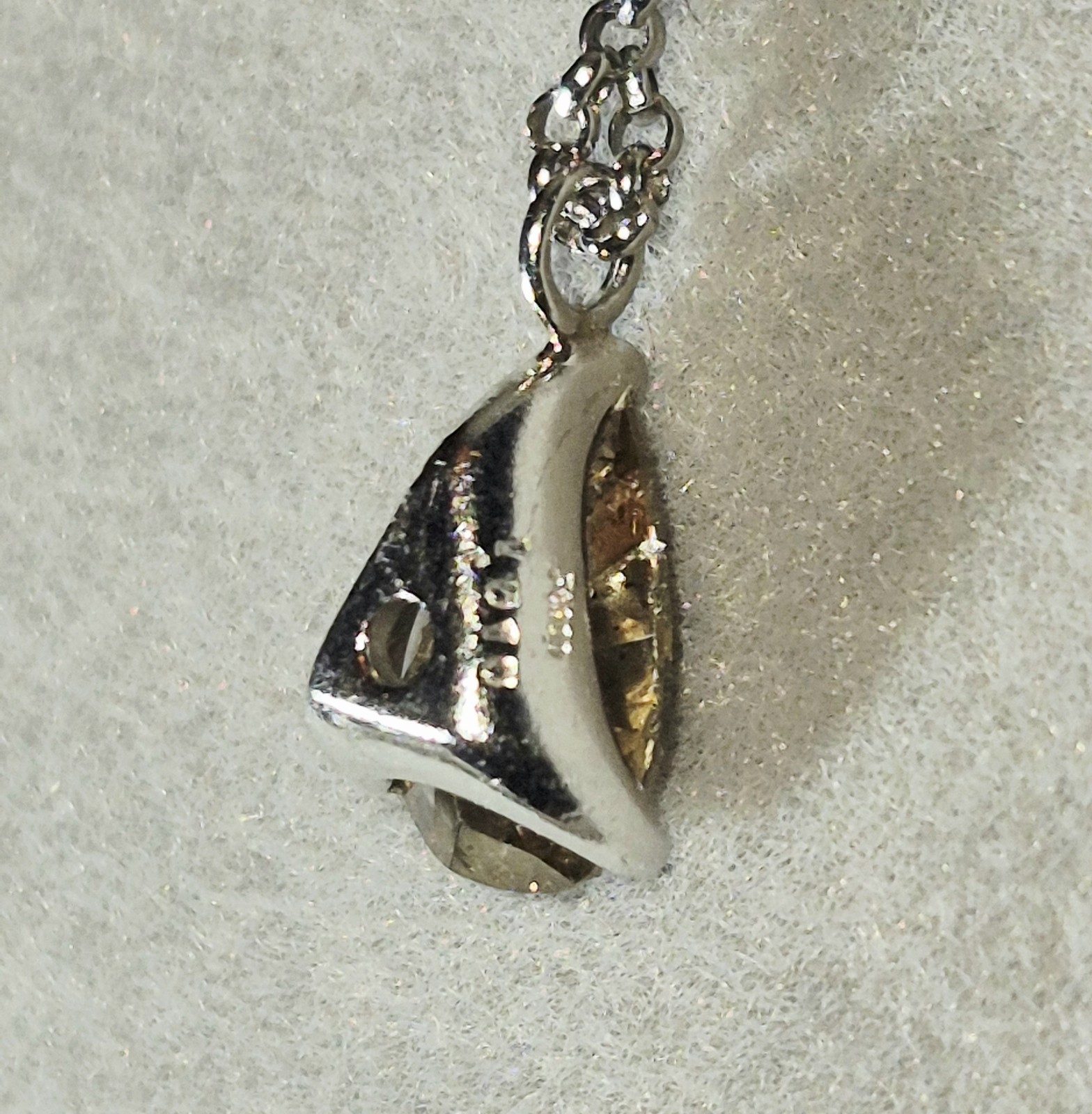 STUNNING! PLATINUM 900 NATURAL EARTH MINED 1ct GOLDEN DIAMOND SOLITAIRE NECKLACE