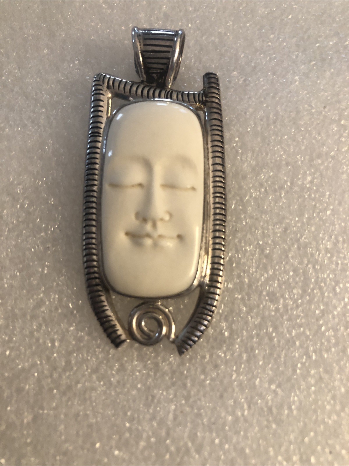 sterling silver buddha pendant
