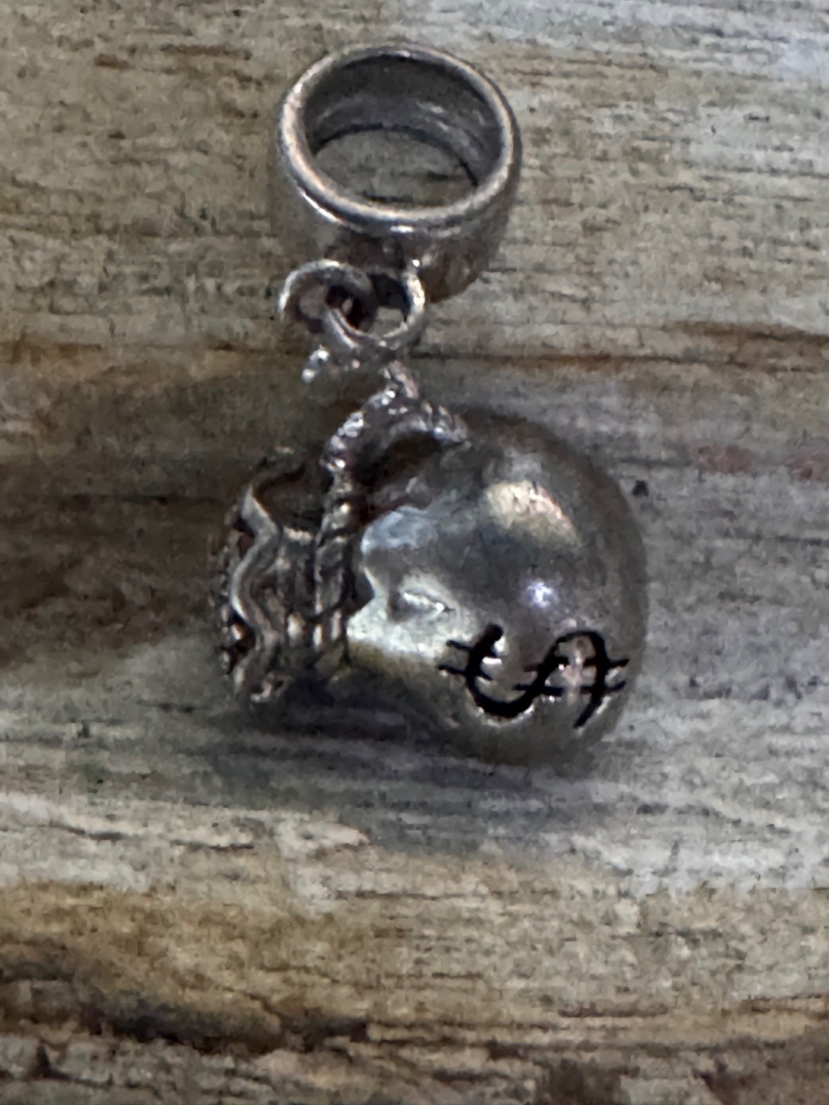 Sterling Silver Money Bag Elephant Charm Pendant 925 Good Luck Prosperity 1”