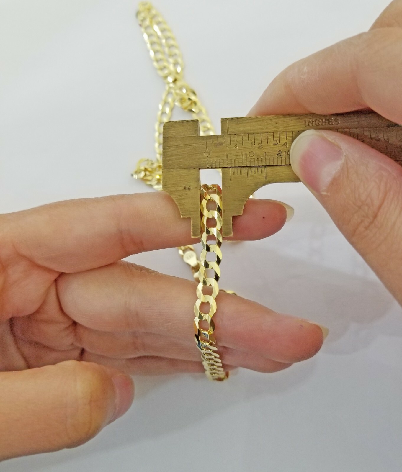 Real 14K Yellow Gold Cuban Link Chain Necklace 6mm 20″ 22″ 24″ 26″ 28″ Solid 14k