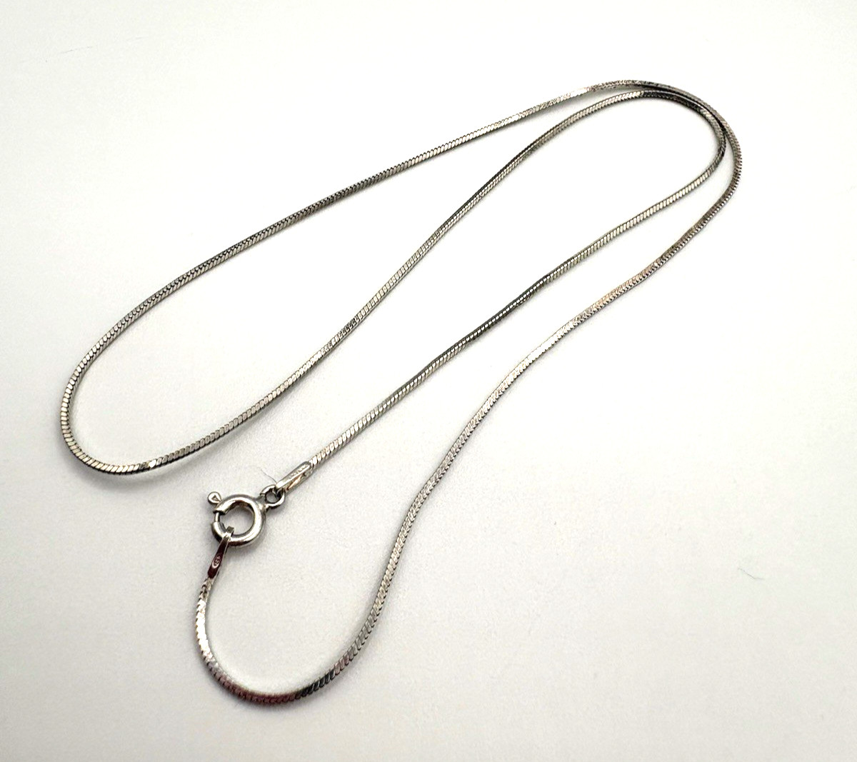 Silky Italian 925 Sterling Silver Snake Chain Necklace 18″