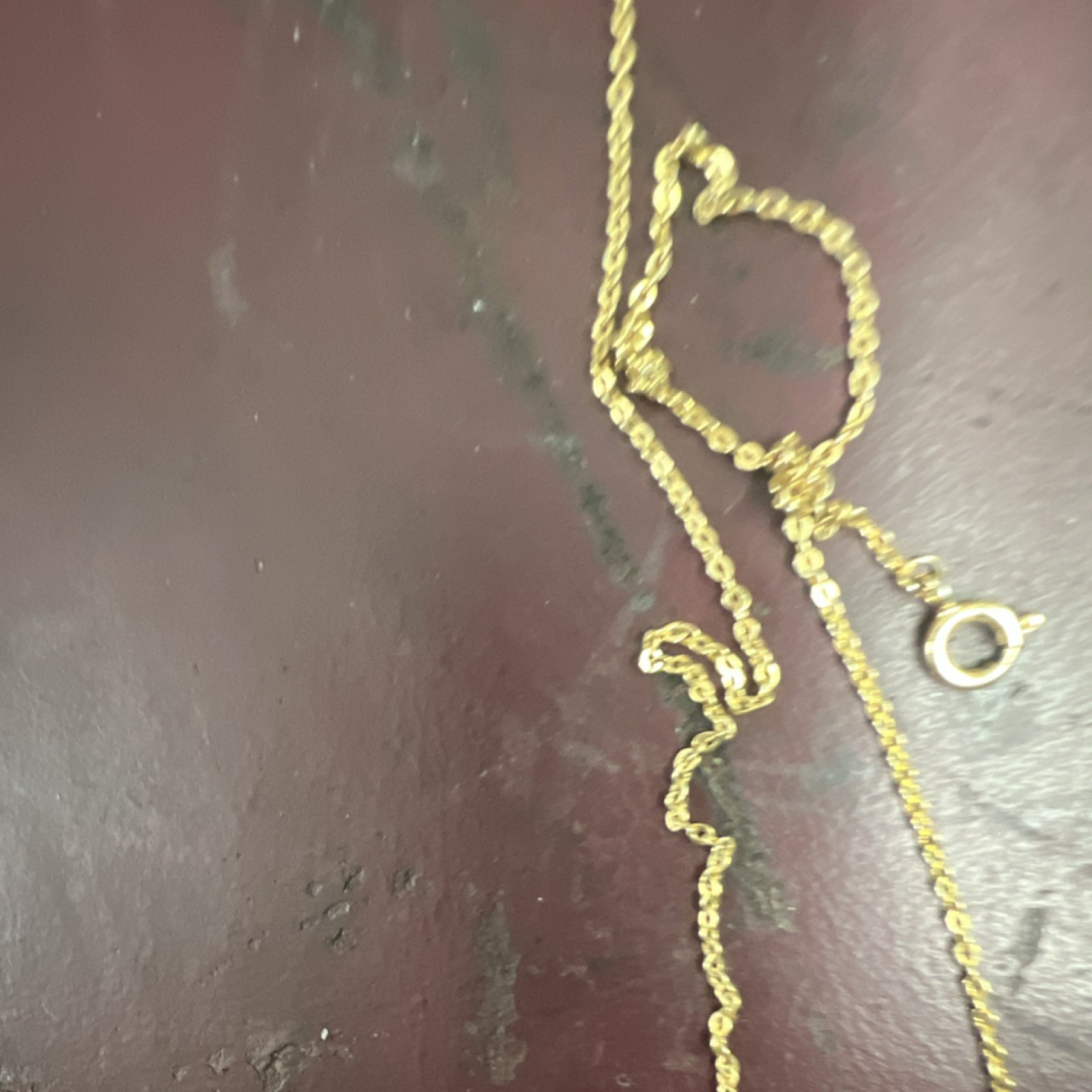 Gold Cable Chain Necklace Yellow Gold Metal No Stone Spring Ring Closure