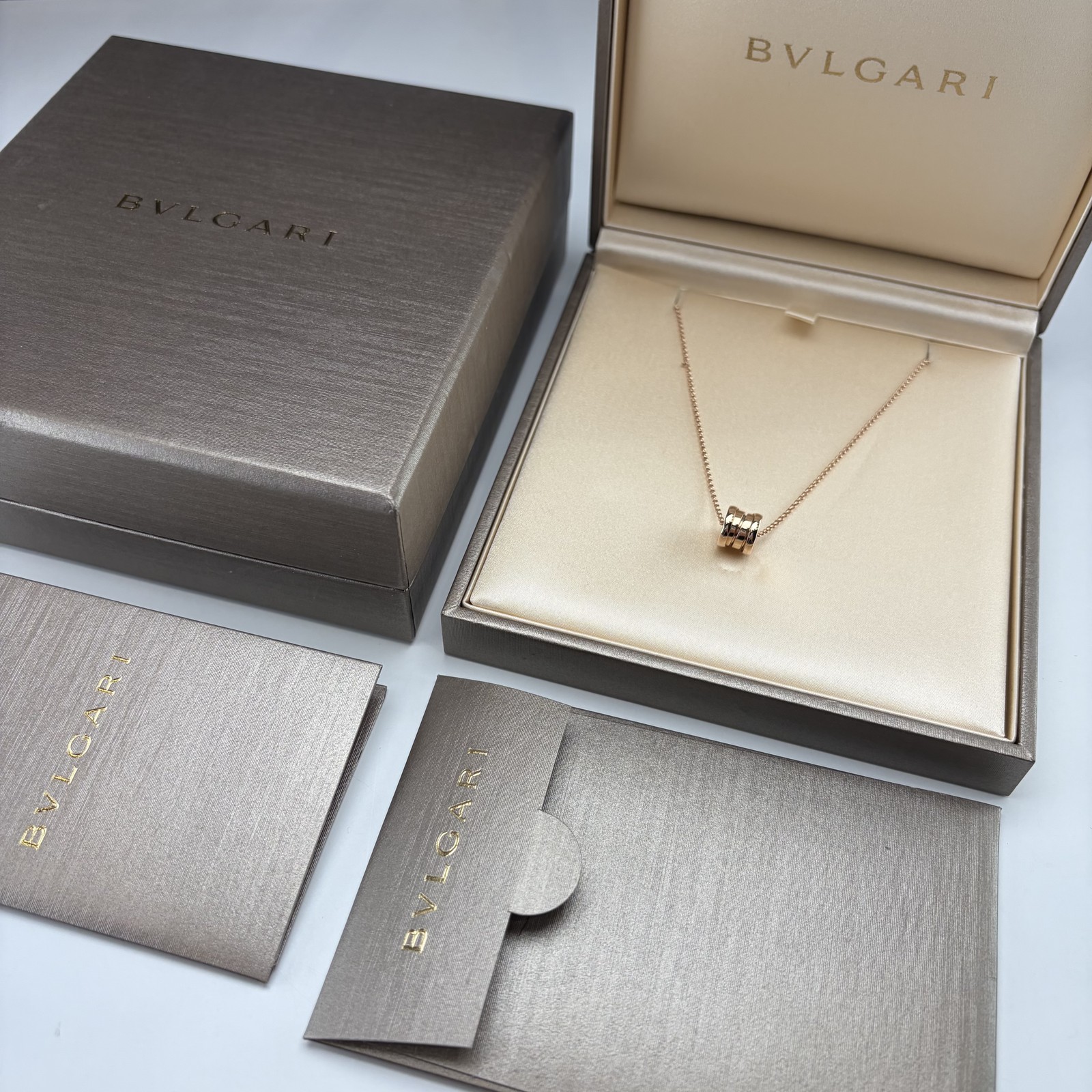 Bvlgari B.zero1 Necklace Mini 750 Rose Gold Size 17 (357255) – 2022