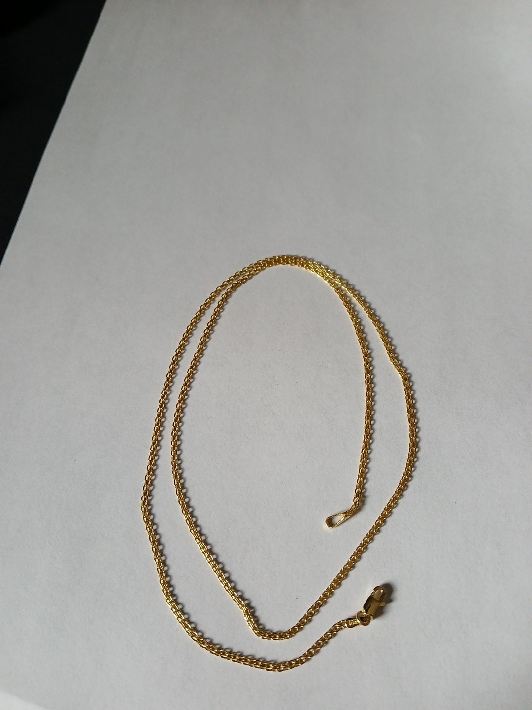 20″ 10k Yellow Gold Double Link Chain 1.5mm