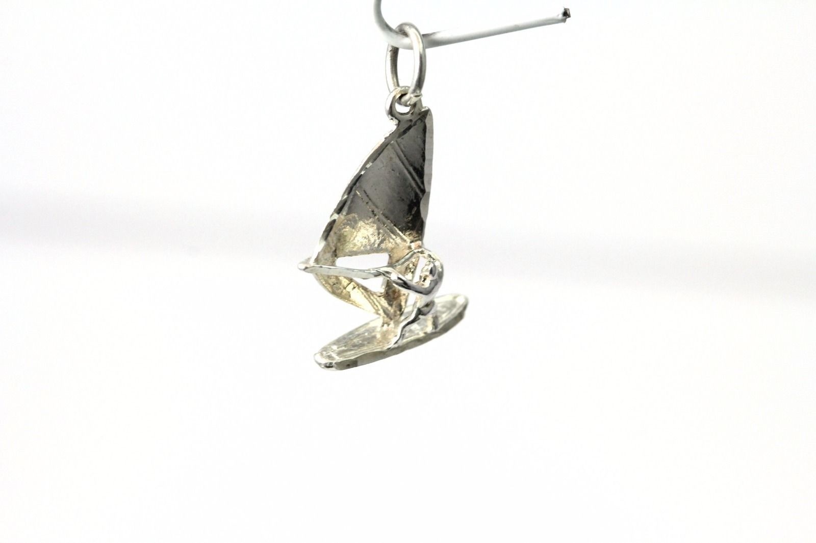 925 Sterling Silver Sailboarder Windsurfer Sport Charm 1.7 Grams (PEN3470)