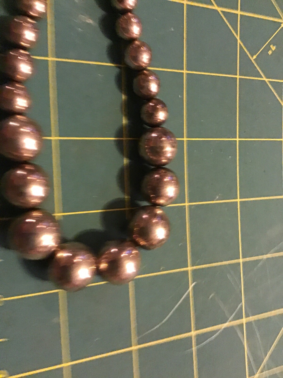 Vintage 925 Sterling Silver Graduated Round Ball Bead Necklace 18 Inch