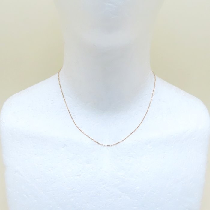 23ku Ball chain 18K Pink Gold Necklace 40cm /294591