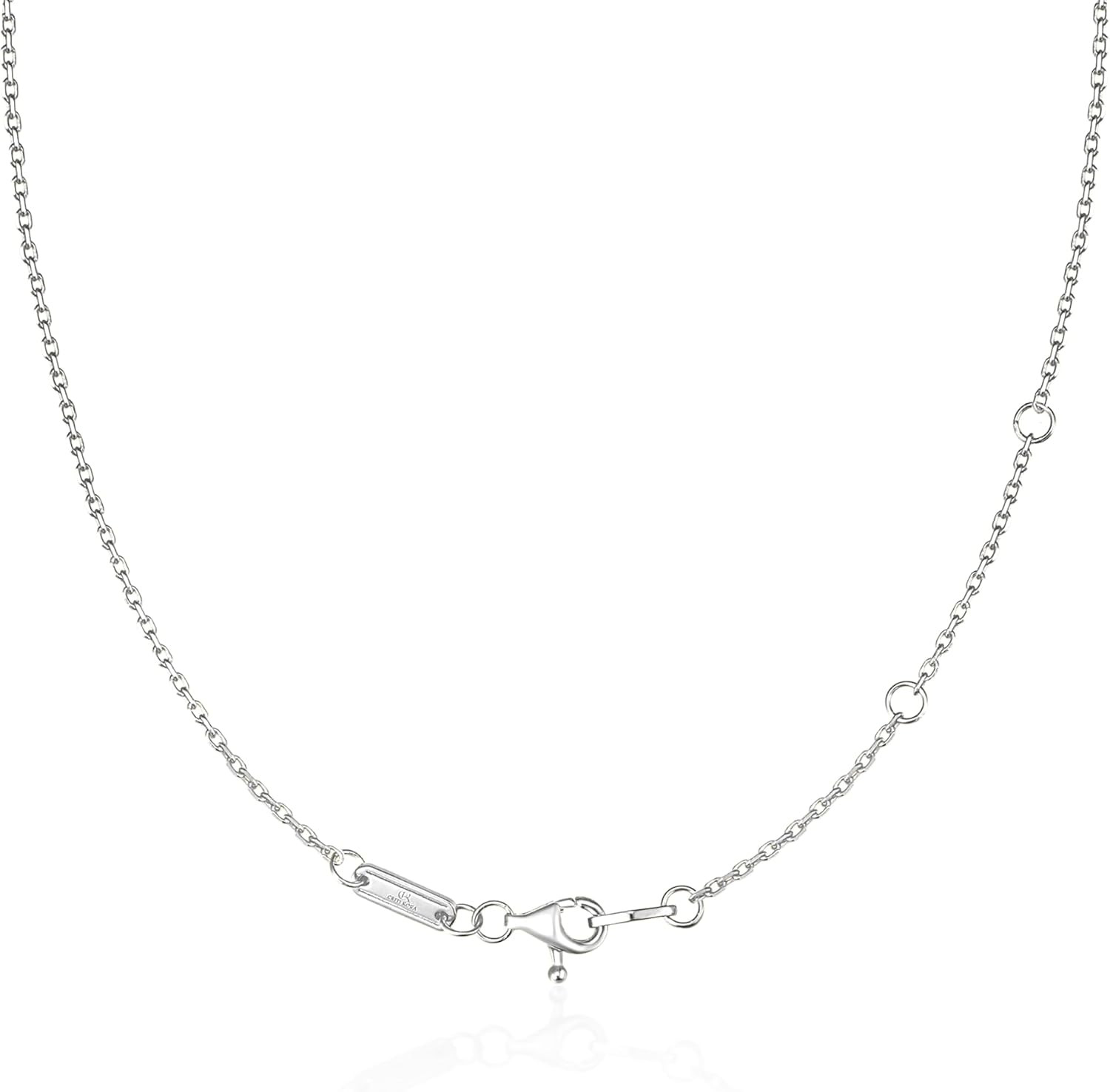 S925 Sterling Silver Chain Necklace for Women, 18 Inch Adjustable, Classic, Fash