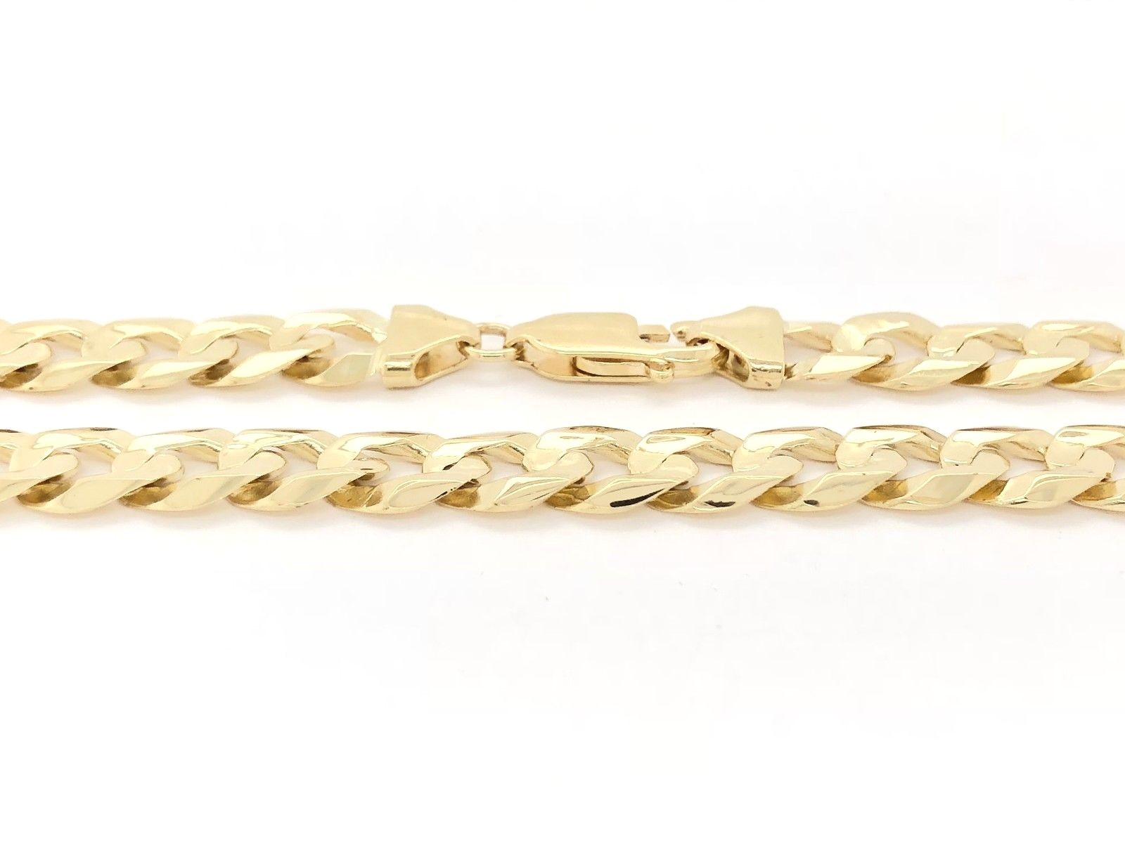 14k Yellow Gold Solid Curb Cuban Link Chain Necklace 20″ 9mm 42.4 grams