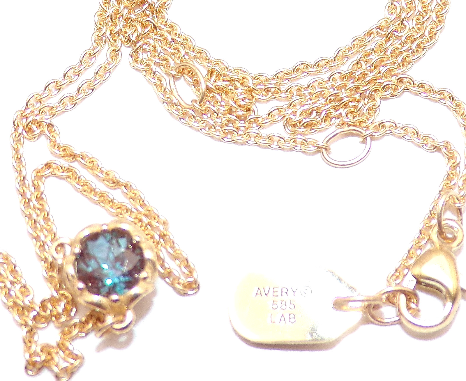 James Avery 14K YELLOW GOLD Cherished BIRTHSTONE June Alexandrite NECKLACE 15-17