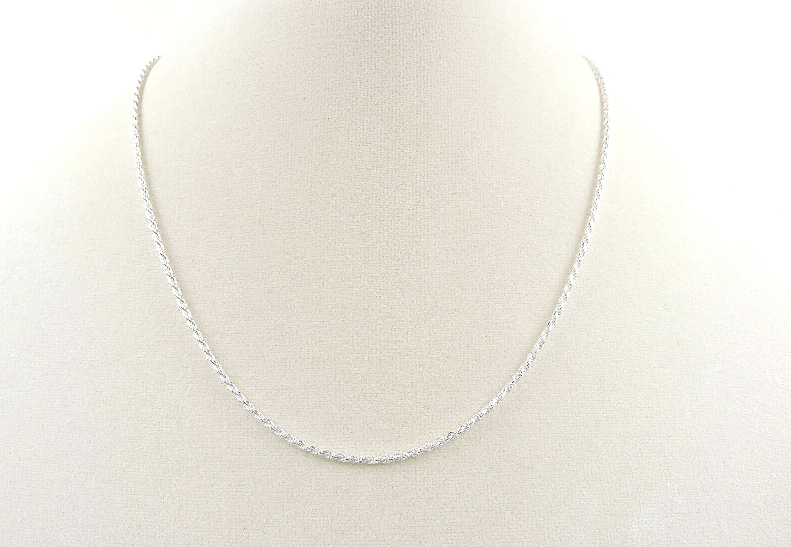 Sterling Silver 1.8 mm 040 Gauge Rope Chain Necklace 16″ – 30″