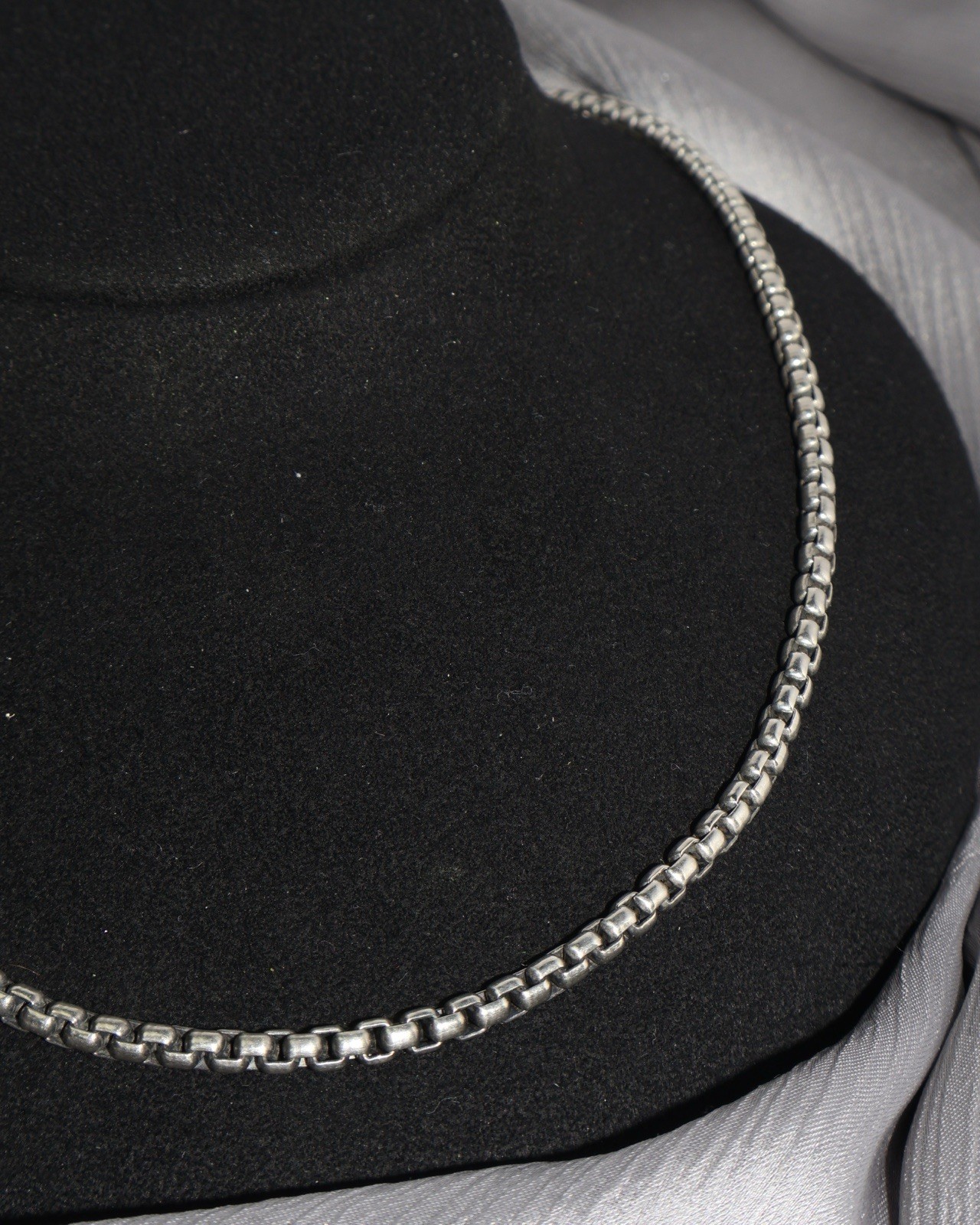 David Yurman 14k & 925 Unisex Box Chain Necklace 27G / 18in / 3.5mm