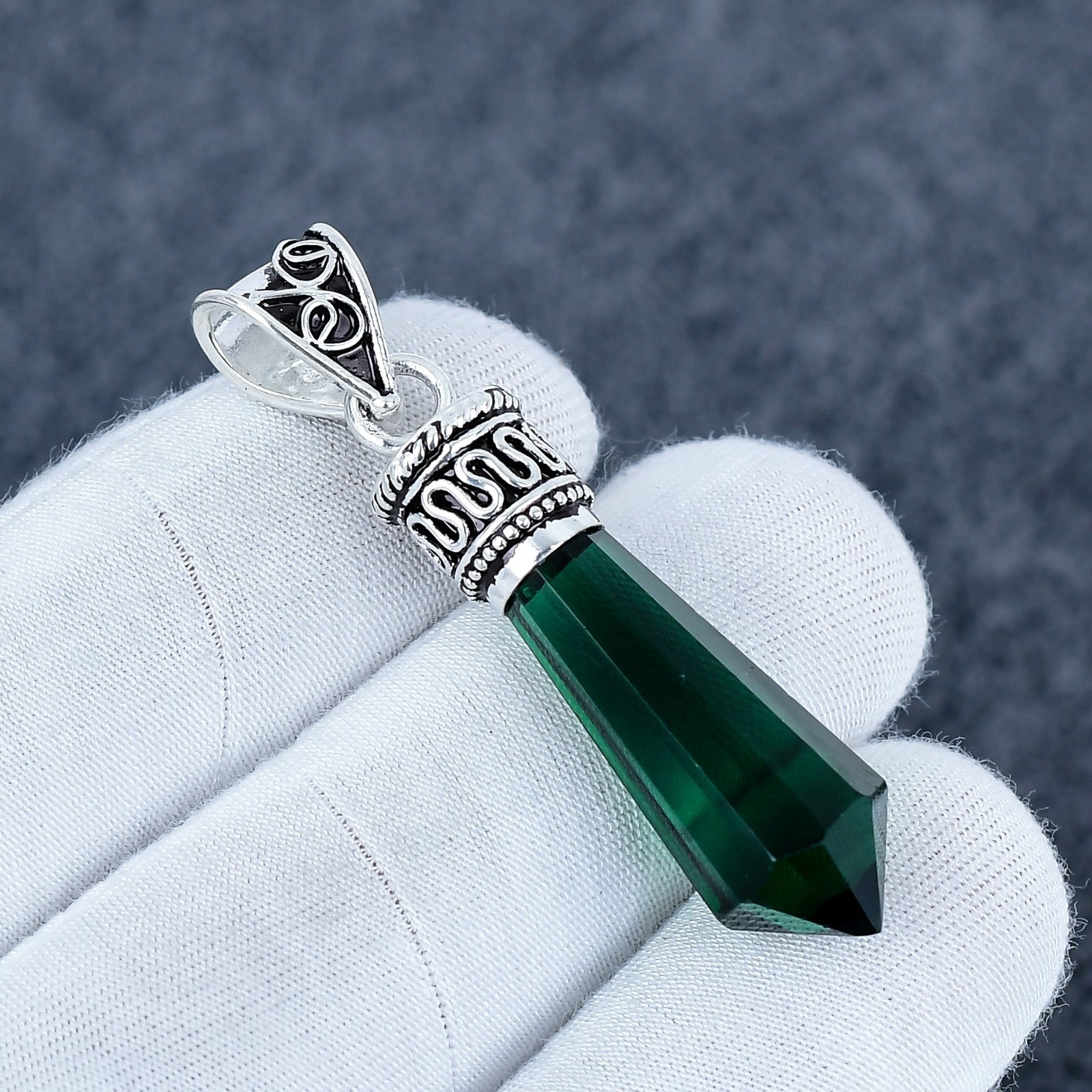 Green Tourmaline Pendant, 925 Sterling Silver Pendant, Handmade Pendant, Gift