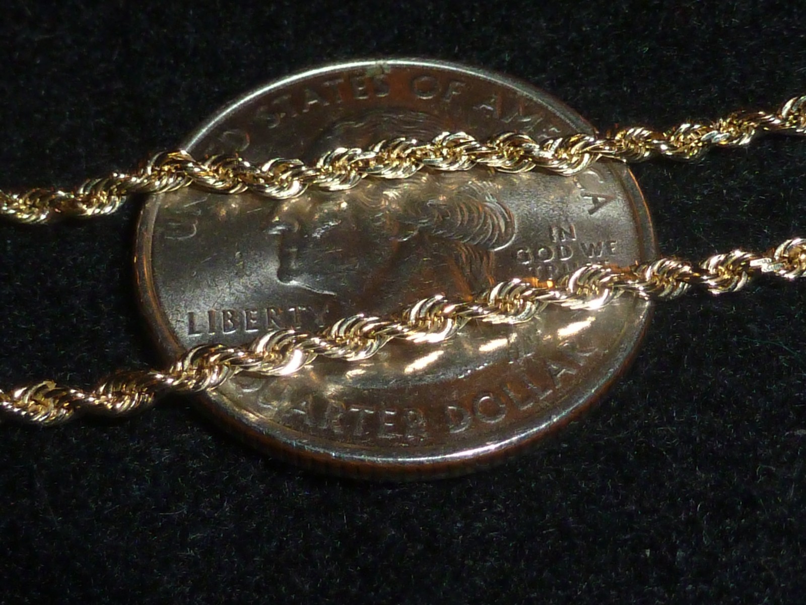 10K SOLID YELLOW GOLD DIAMOND-CUT ROPE TWIST BRACELET – 7″ – PERU – 1.92 GRAMS