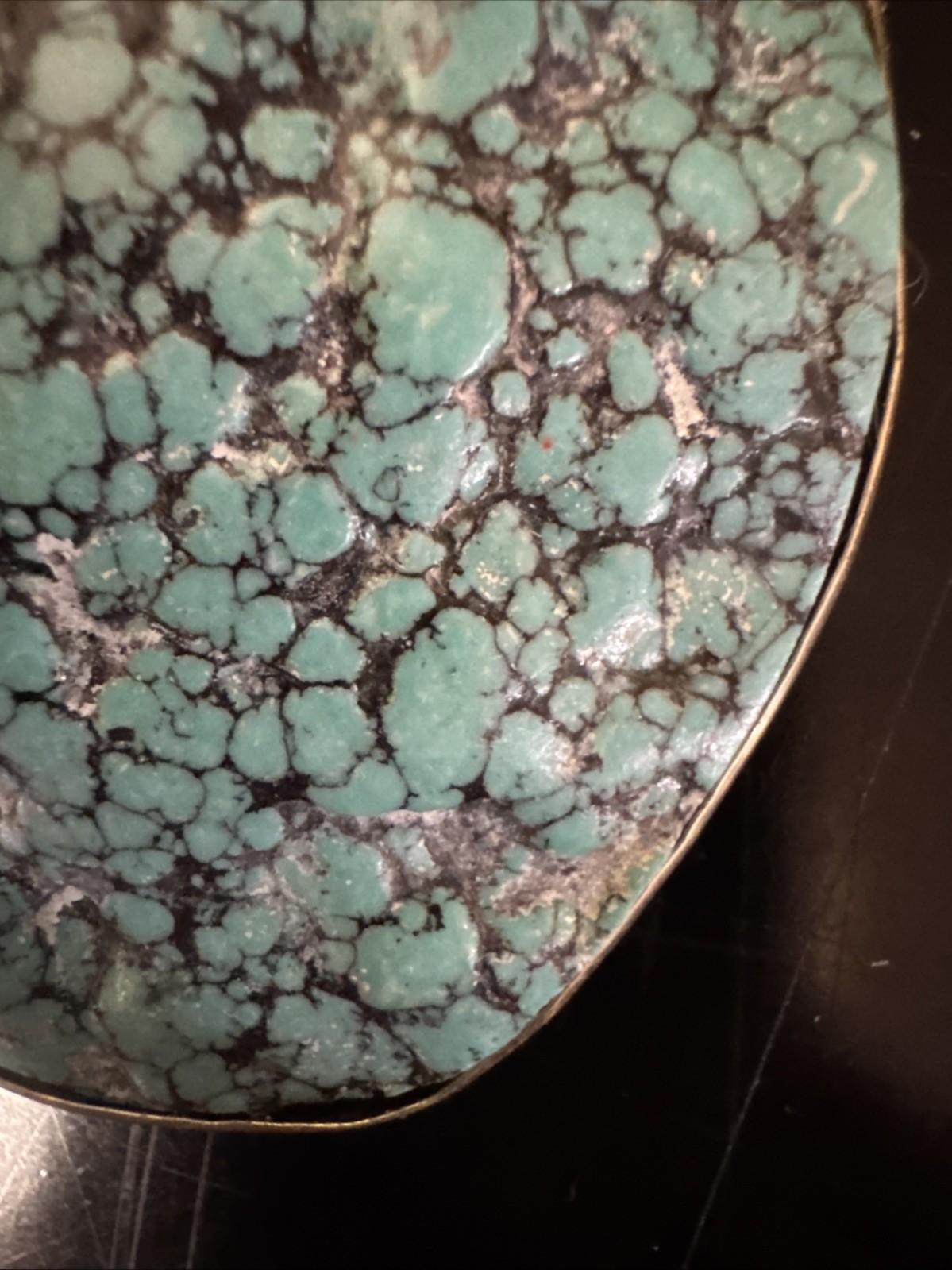 925 Silver Block Turquoise Pendant