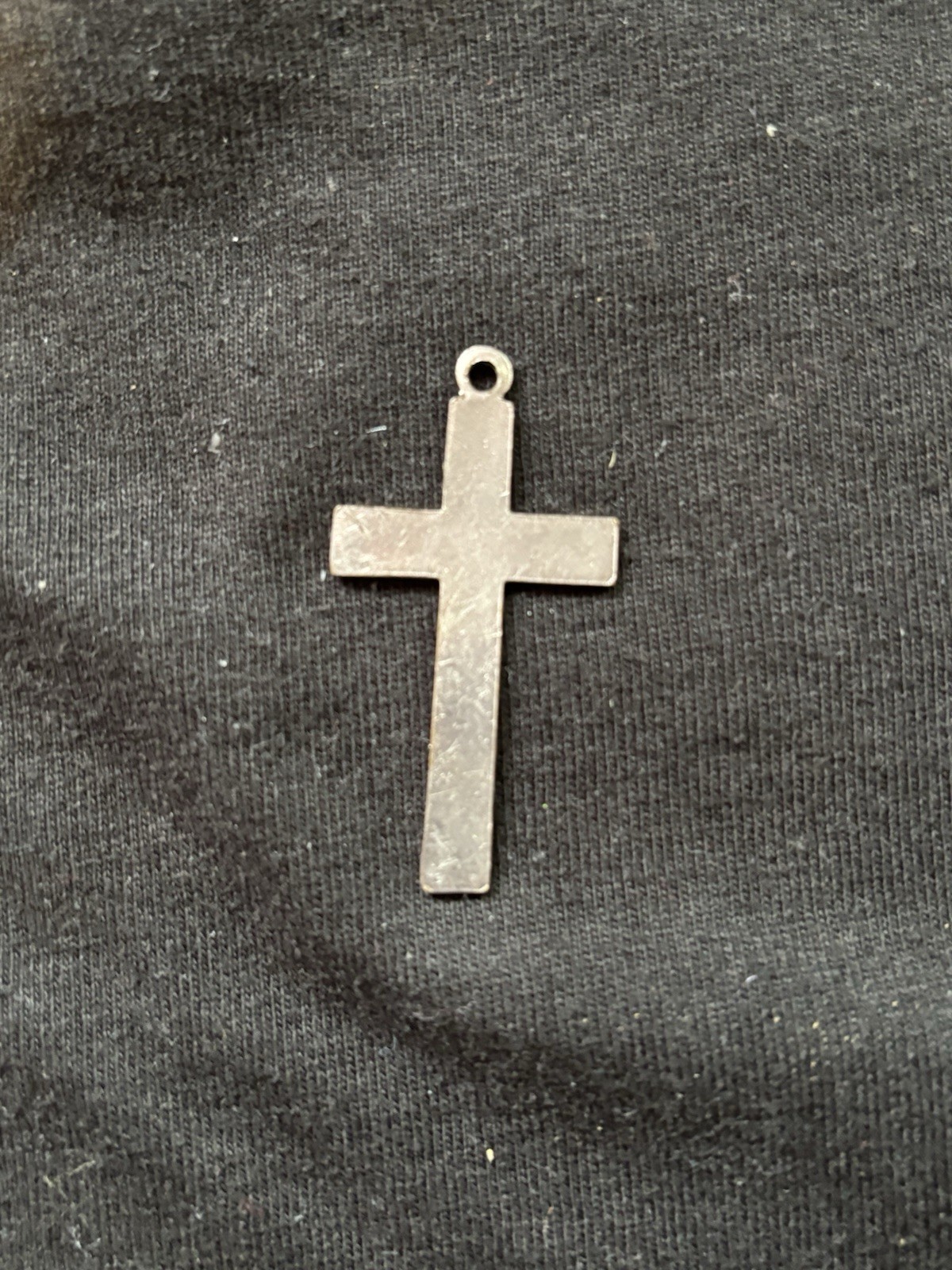 Cross Pendant Charm Religious Style No Stone Plain Metal Jewelry