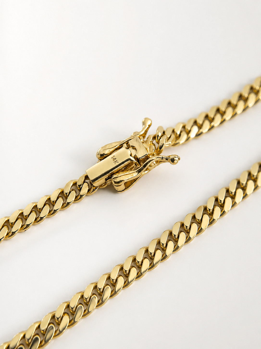 14k or 10k SOLID Gold Cuban Link 3mm Chain Necklace 16 18 22 24 26″ w/ Box Lock