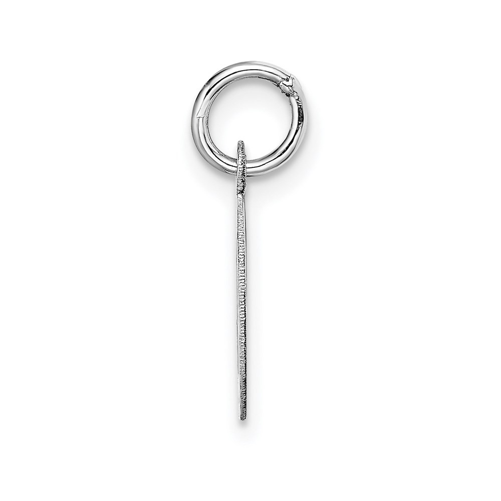 14KW Small Block Letter D Initial Charm Pendant; Length 13.36 mm; Wt. 0.38 g
