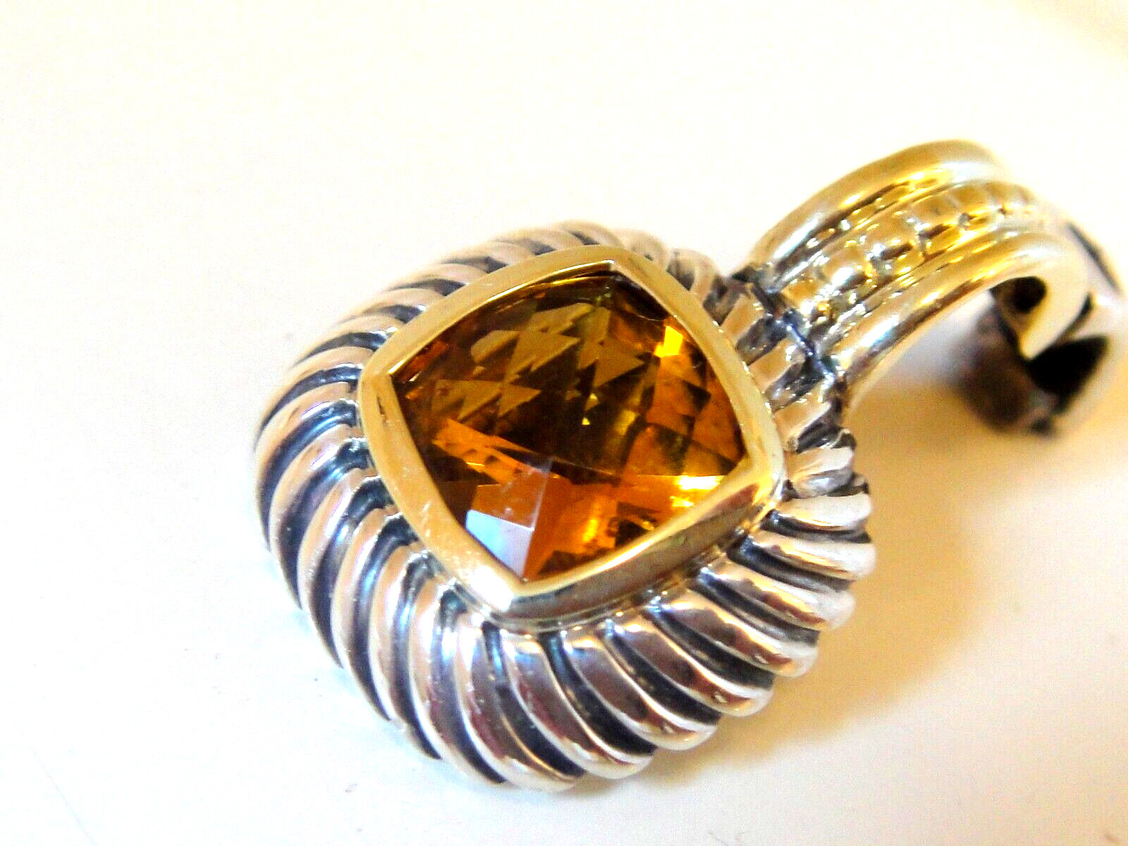 $790 DAVID YURMAN 14K,SS ALBION GOLDEN CITRINE ENHANCER