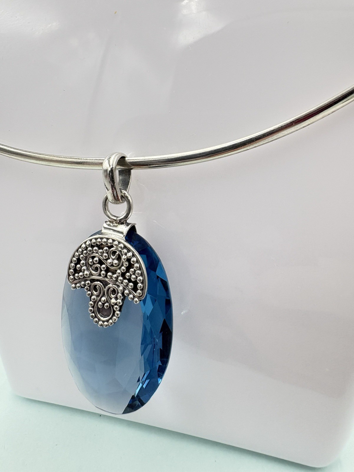 925 Solid Sterling Silver 24CT Genuine Tanzanite Gemstone Pendant – Pendant Only