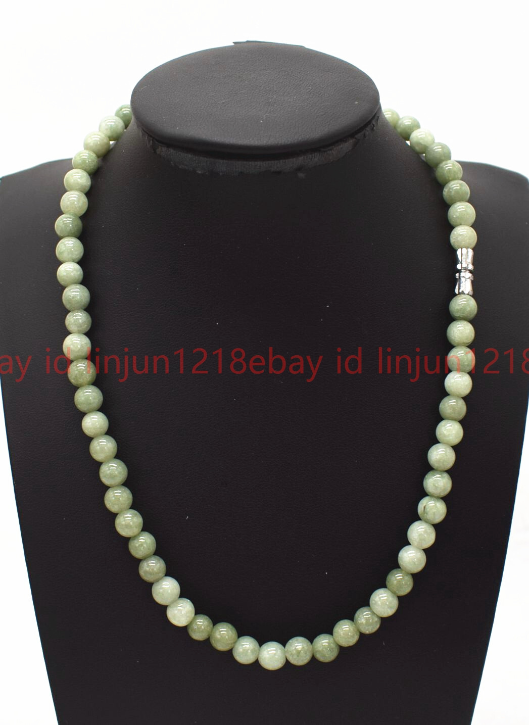 Small Lovely Natural 6mm A Green Jade Gemstone Round Beads Necklace 16-36in