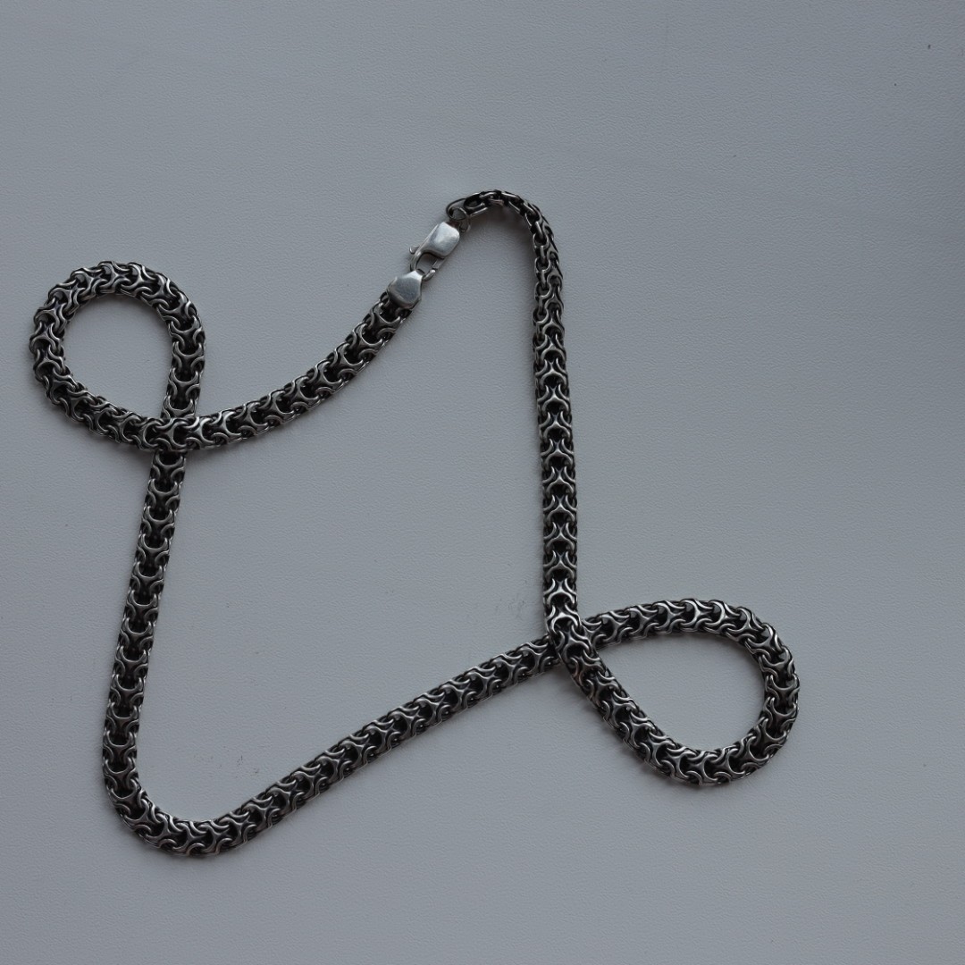 Solid 925 Sterling Silver Chain Necklace 65cm 25.6″ Heavy Mens 49.39g Jewelry