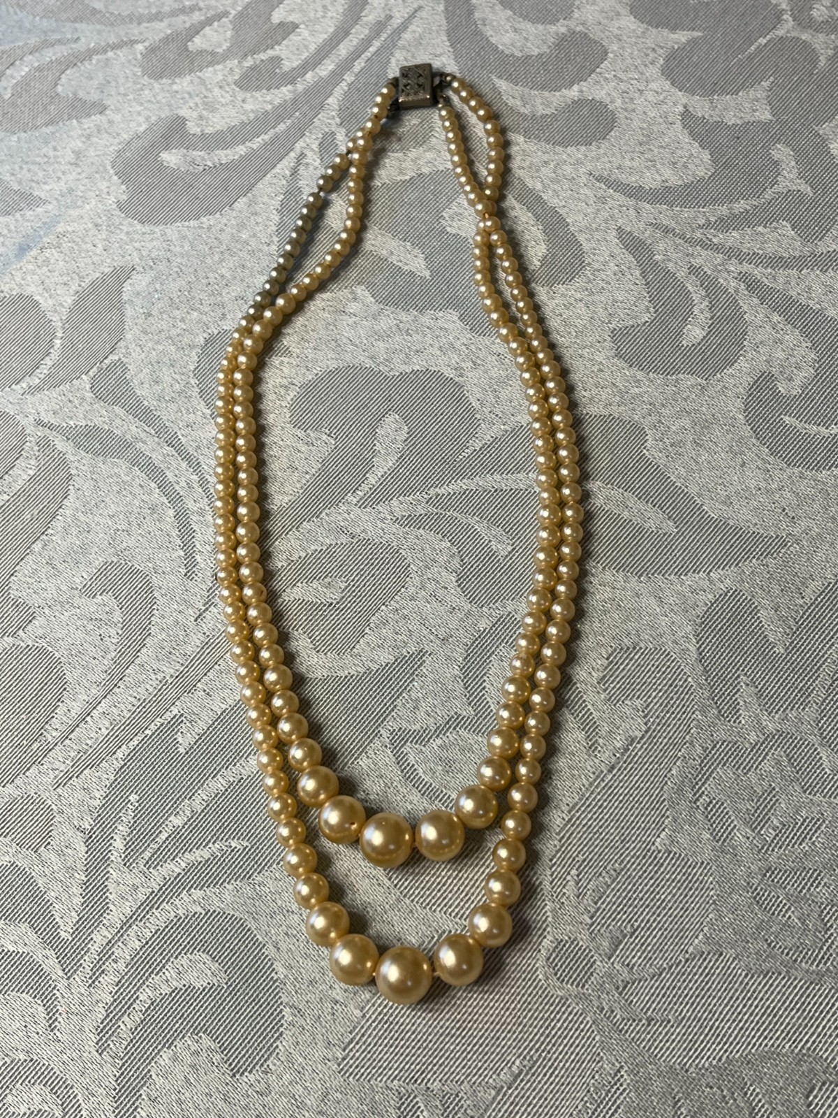 Antique Double Strand Genuine Pearl Child’s Necklace or Choker