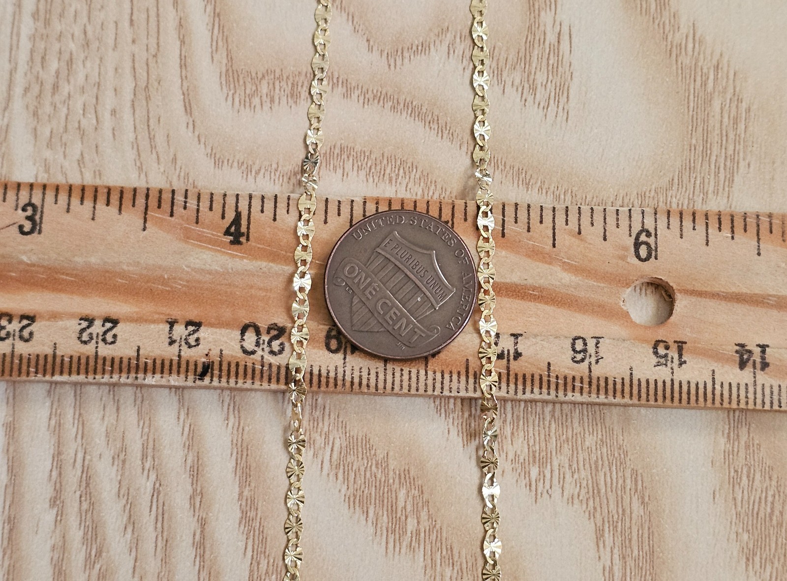 14k gold necklace 16 inch