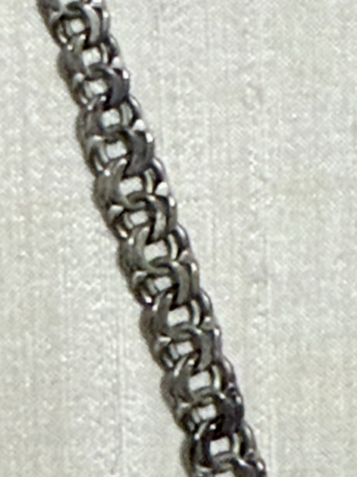 Sterling Silver Double Flat Curb Link Chain Necklace 18.3 Grams 925 Vintage