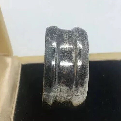 Extra Wide Sterling Silver Mexico Ring 7.9gms Size 7.5 Vintage Jewelry
