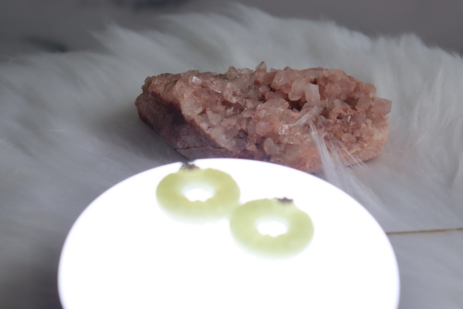 Hetian jade donut Pendant Double pixiu carving S925 Sterling Silver Zircon Clasp