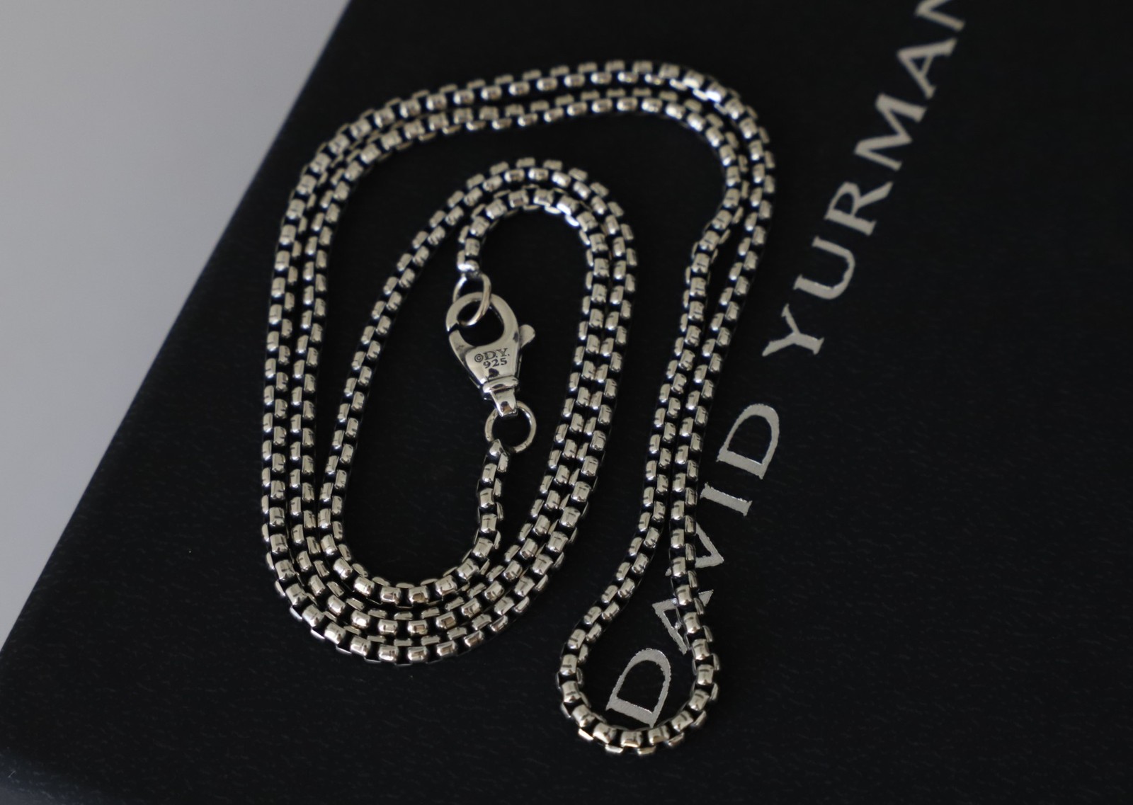 Men’s David Yurman Sterling Silver 2.7mm Box Chain with Lobster Clasp