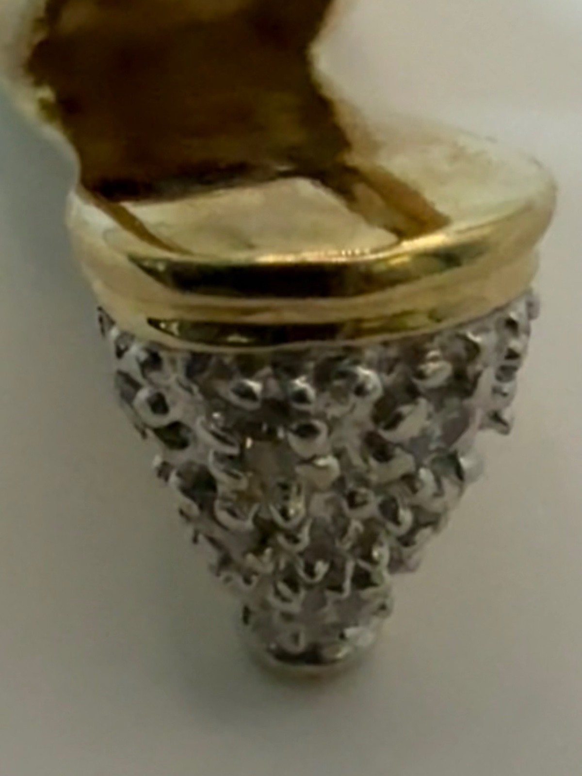 10K 5 Ruby & Diamond High Heel Slingback Pendant/Slide 2.4 g