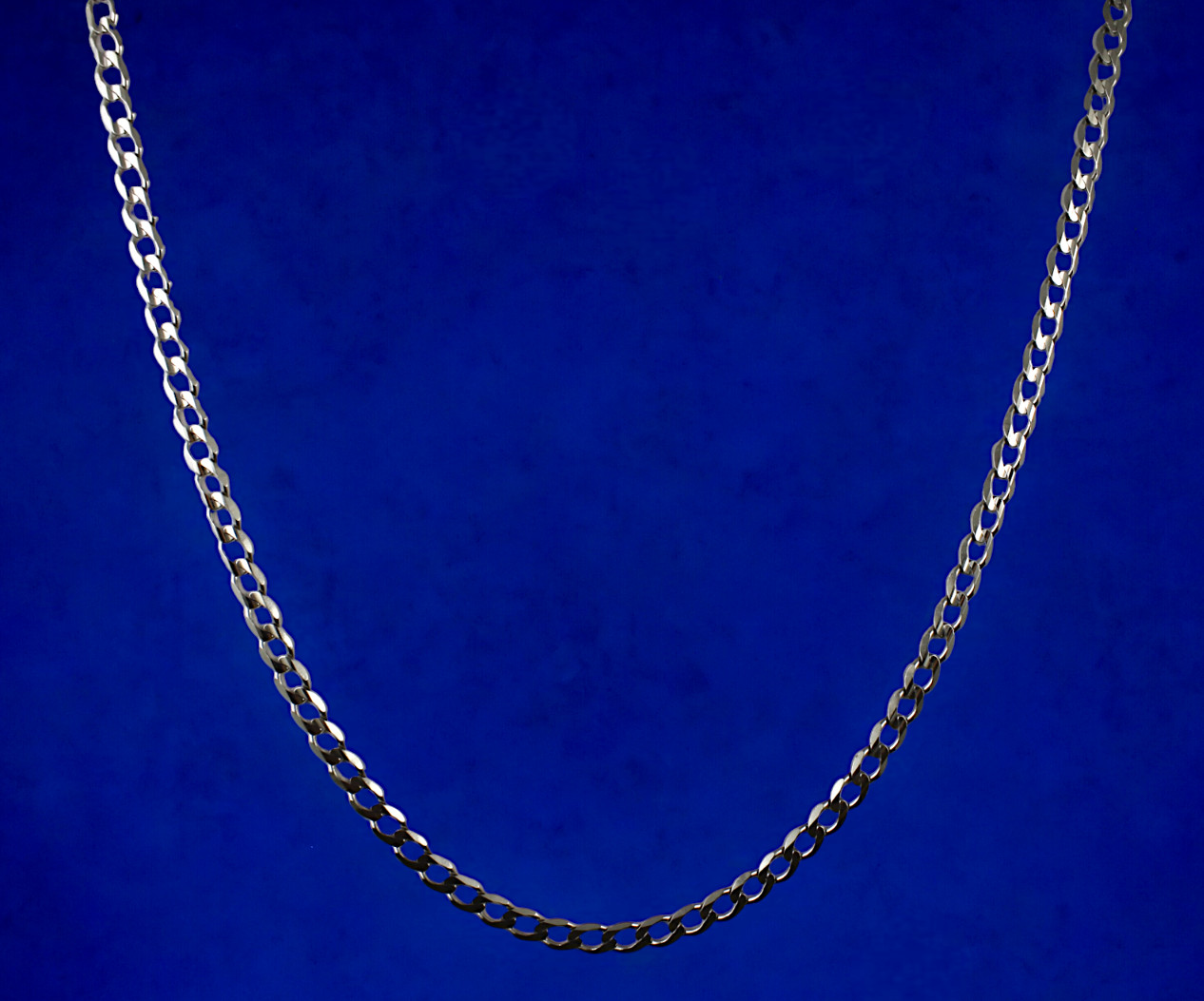 14K White Gold SOLID Curb Cuban Necklace Bracelet Chain Real Gold 2mm-5mm 7″-30″