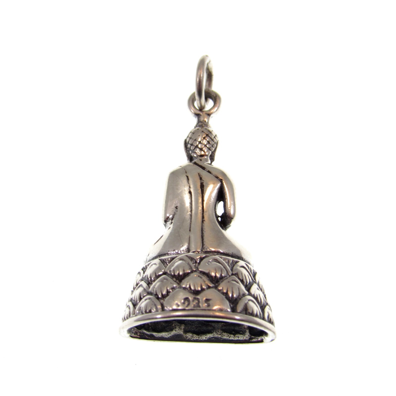 Solid 925 Sterling Silver Seated Praying Buddha Pendant – Spiritual Yoga Jewelry