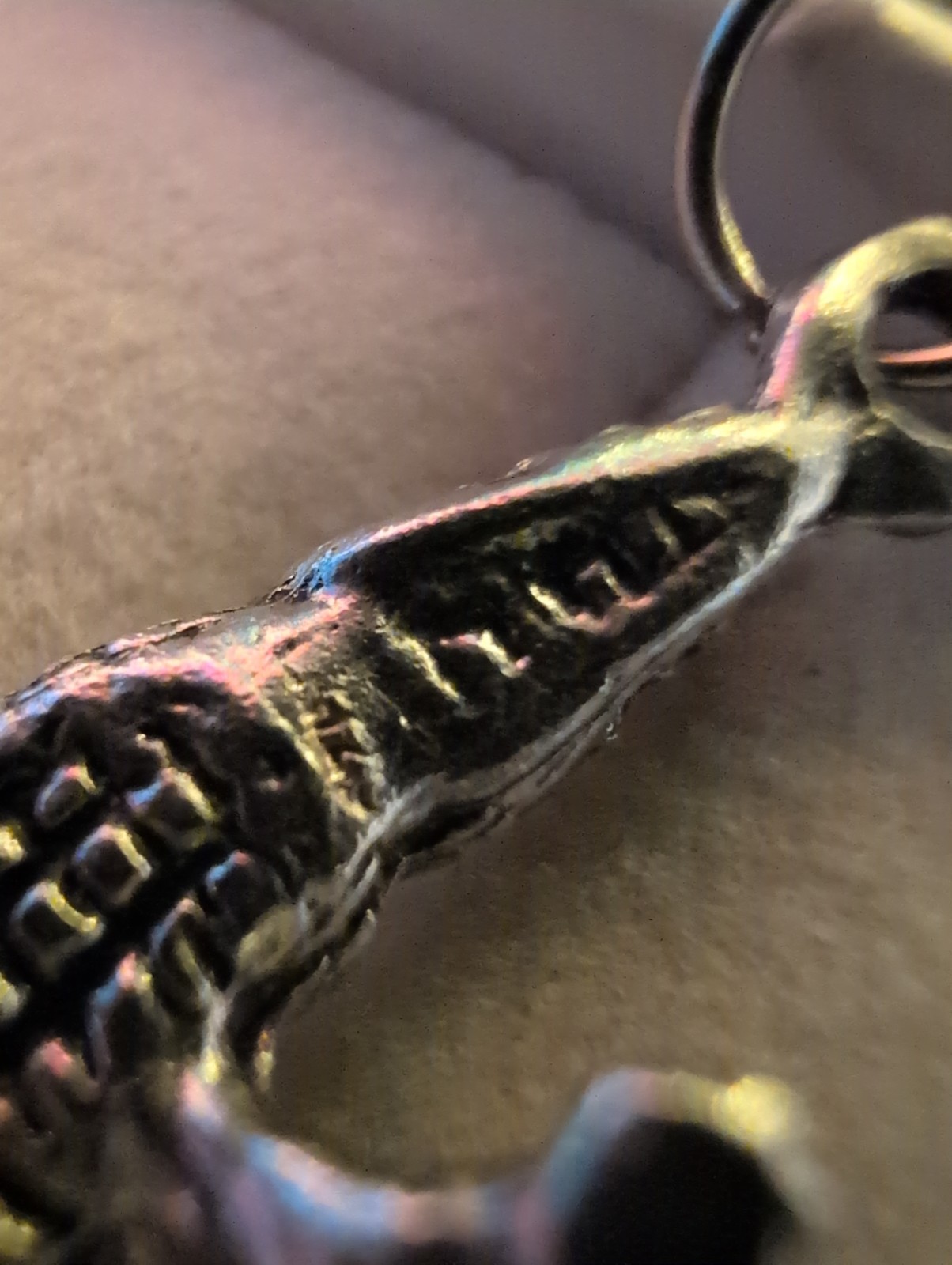 Thick Solid Sterling 925 Alligator Pendant Bayou Hunter Louisiana Ori. Cast 12G