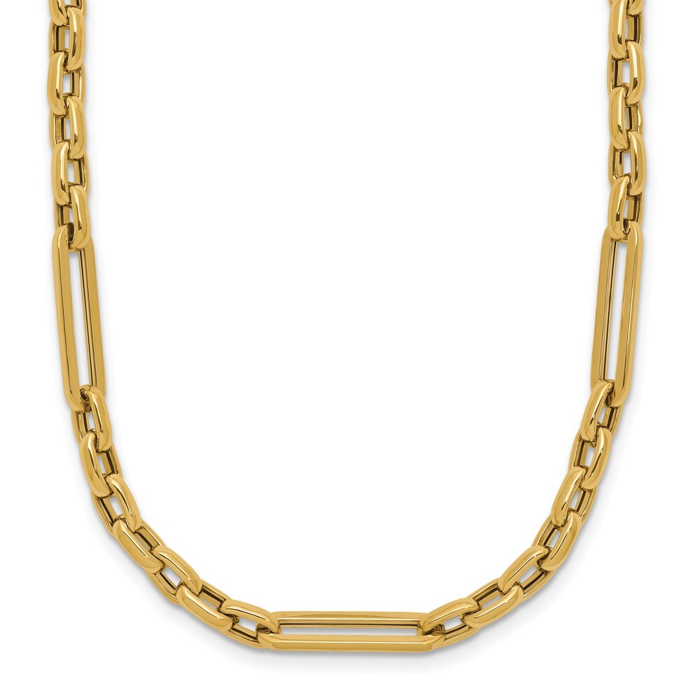 14k Yellow Gold Polished Link Necklace 18″ for Women Men 6.97g