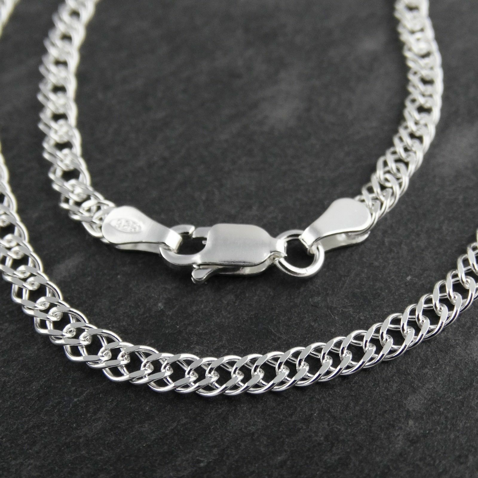 3.5mm Rombo Link Chain Necklace – 925 Sterling Silver -16″-30″ Italian Italy 050
