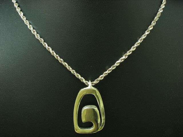 925 Sterling Silver Necklace & Pendant / Real Silver / 21.26 In / 0.95 Oz