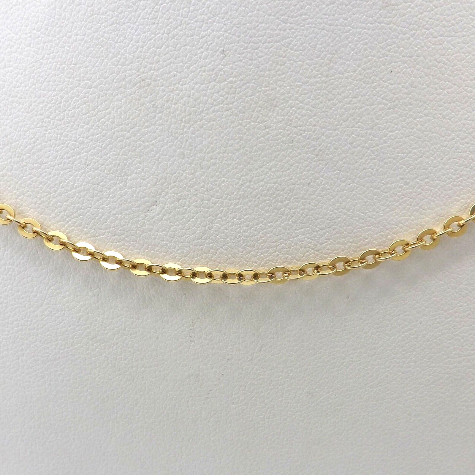 UnoAerre 18k Gold Cable Link Pendant Necklace Solid 20in Italy 750 New