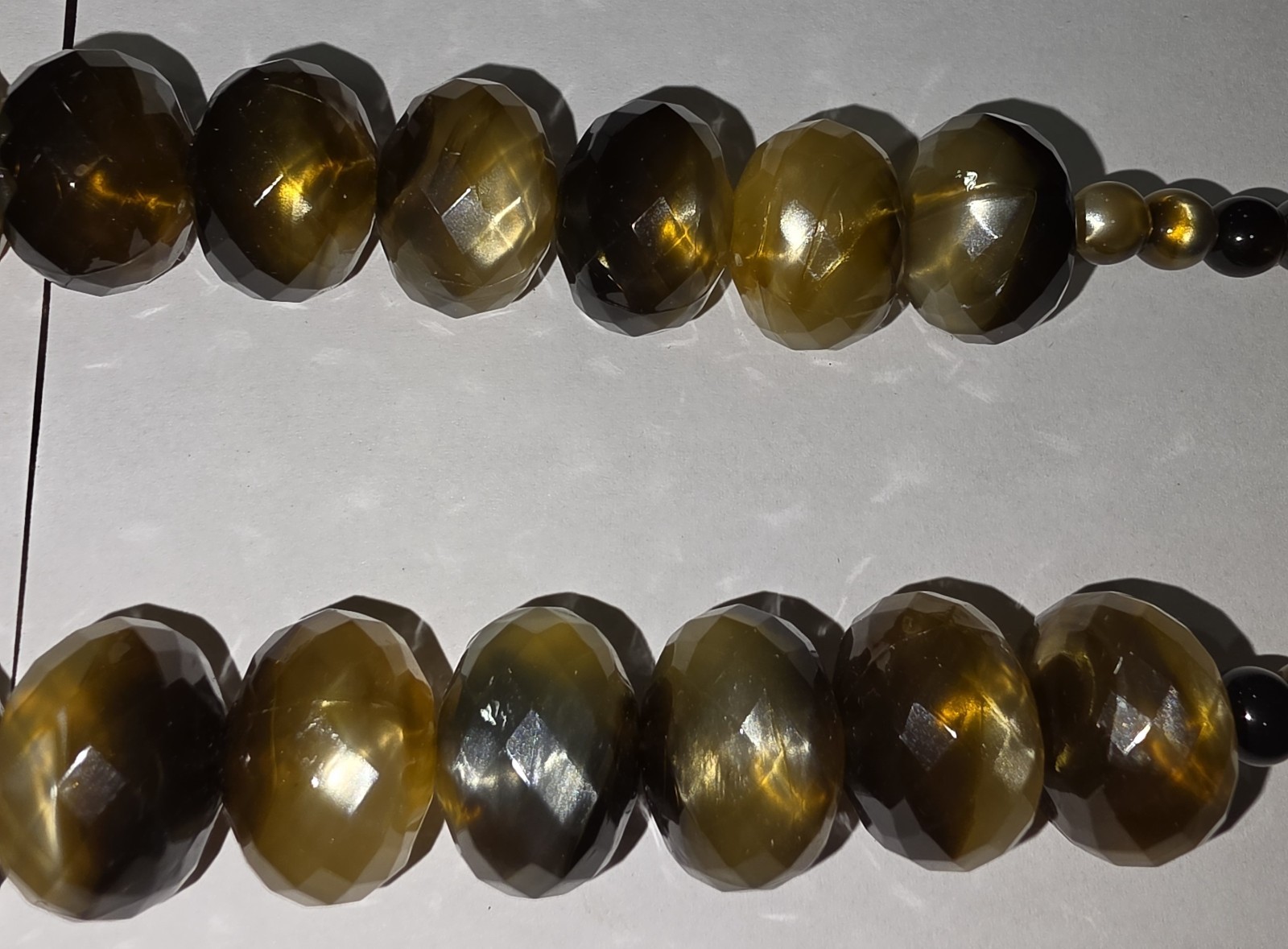 Tiger’s Eye Gemstone Round Beaded Necklace 30 inches FREE SHIPPING