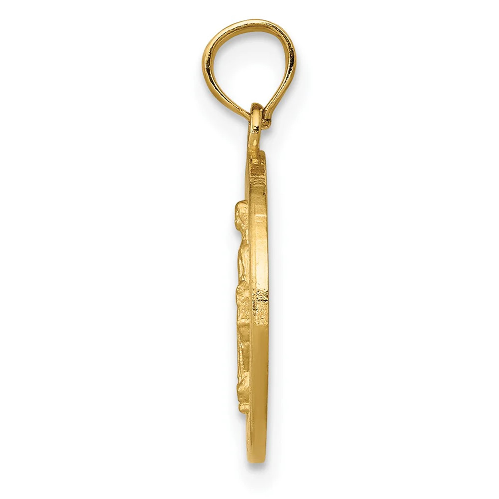 10K / 14K Yellow Gold Miraculous Medal Pendant