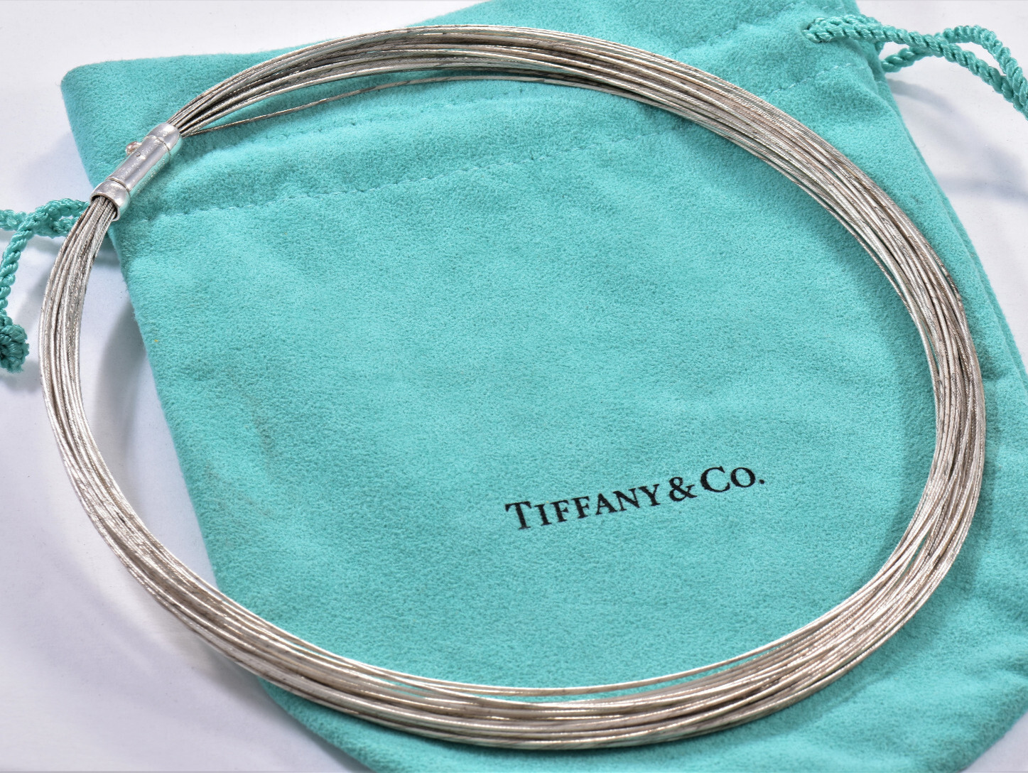 Tiffany & Co Germany Sterling Silver Multi Wire Choker 16″ Collar Necklace Rare