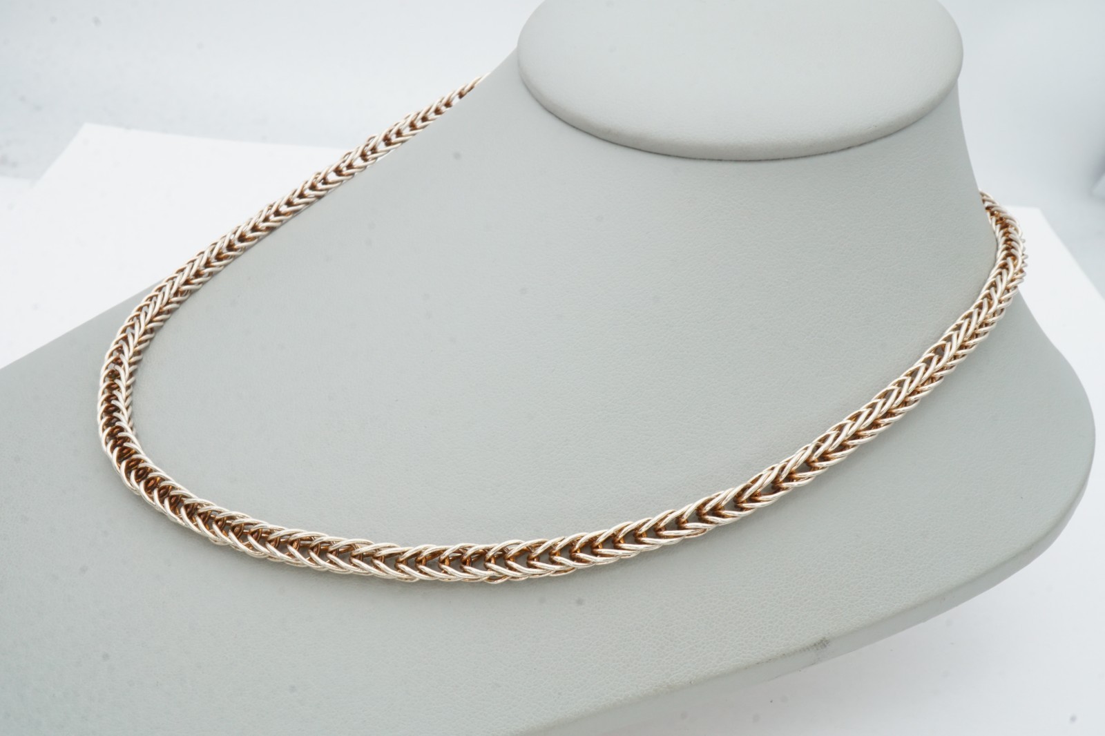 Sterling Silver 925 Foxtail Necklace 18″
