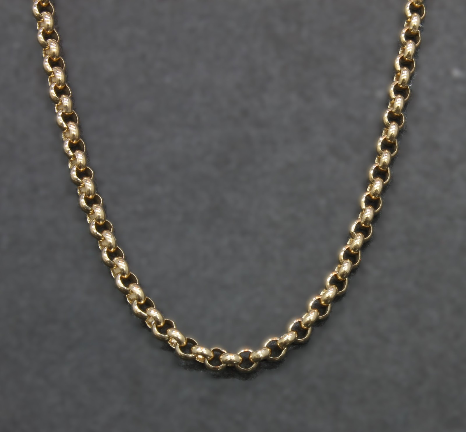9 Carat Yellow Gold Solid Mini Belcher Necklet 26″ 7.7gm (80.26.247)