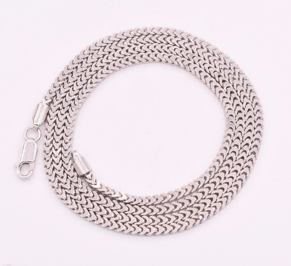 2.3mm Anti-Tarnish Solid Franco Chain Necklace Real 925 Sterling Silver ITALY