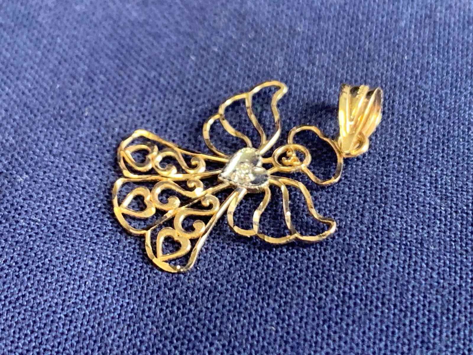 14K Yellow & White Gold Angel Charm .61g Fine Jewelry Michael Anthony Pendant