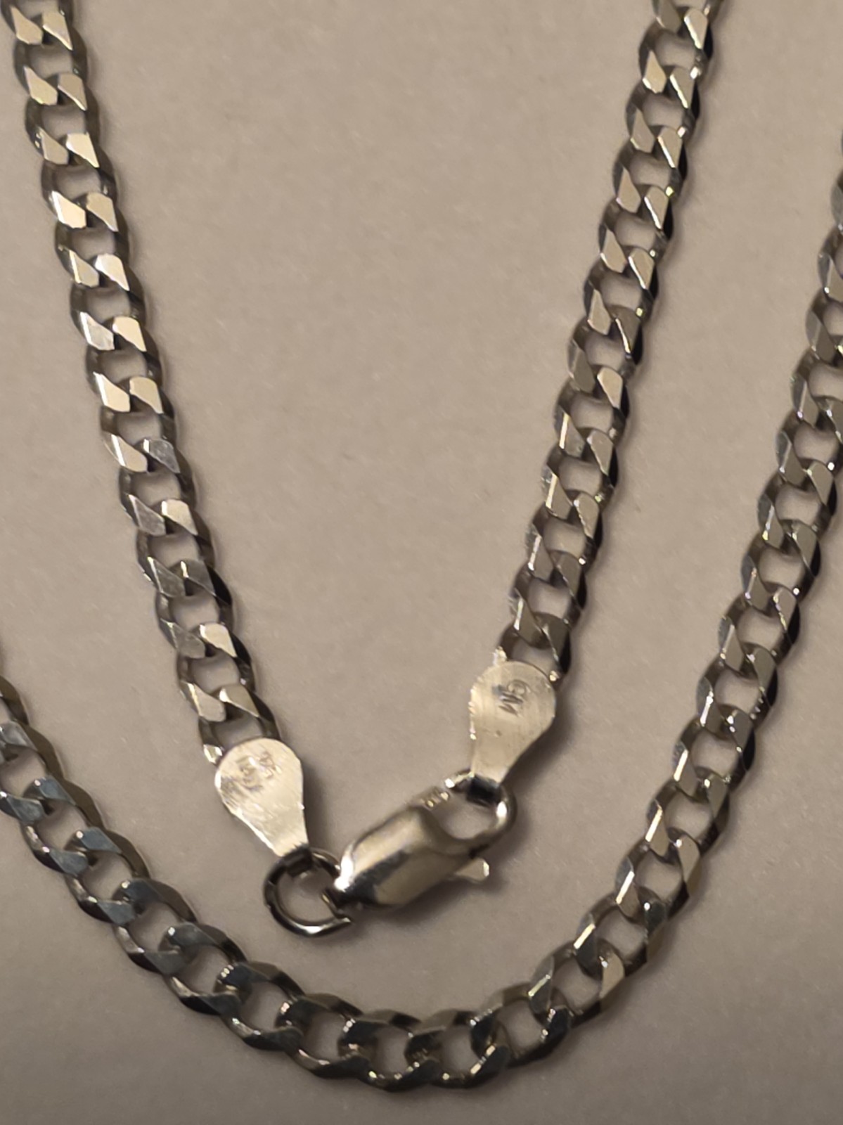24″ 925 Italy Sterling Silver Curb Chain Necklace Lobster Clasp Brand New