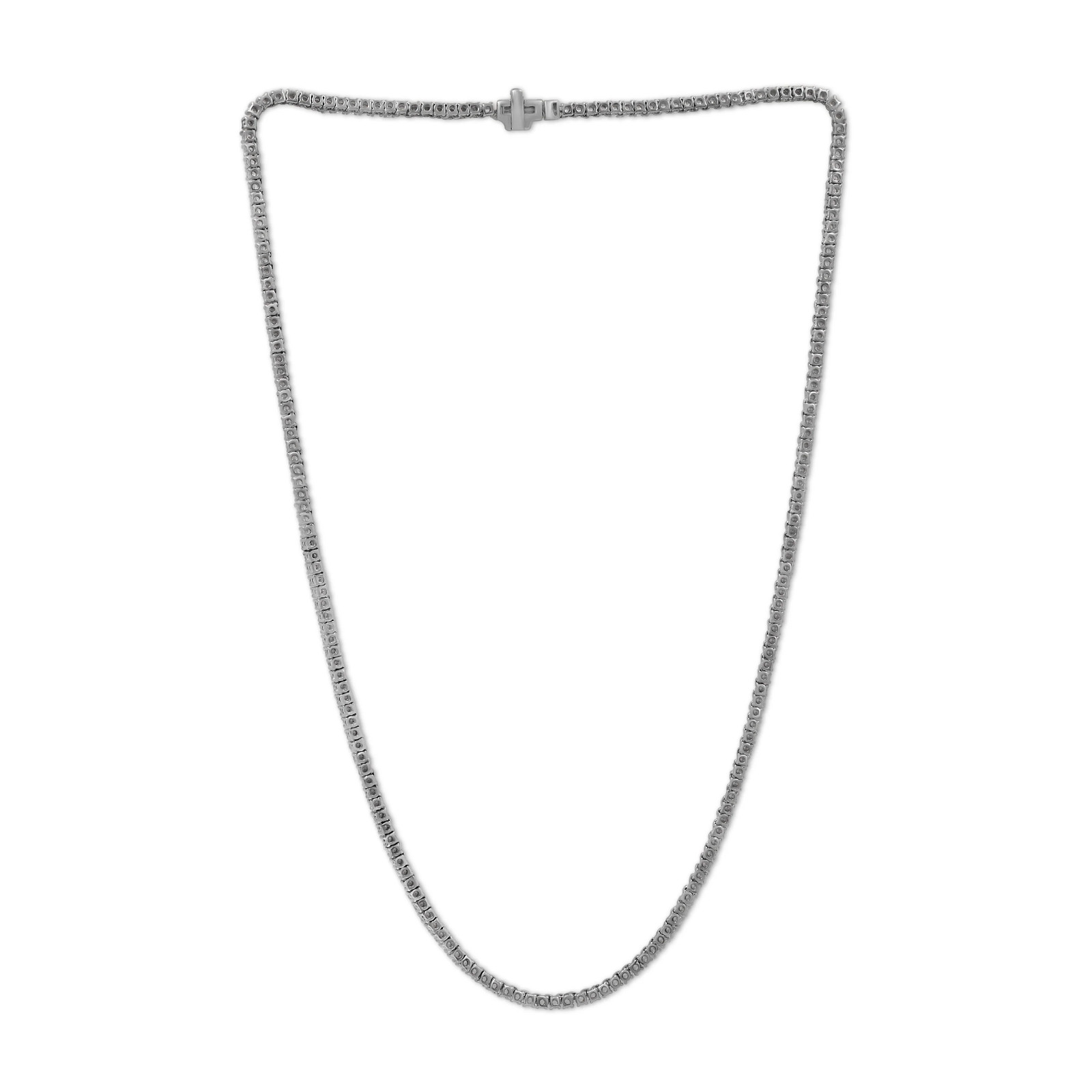 10.00ctw Round Cut F/VS+ Lab Grown Diamond Tennis Bracelet 925 Sterling Silver